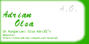 adrian olsa business card